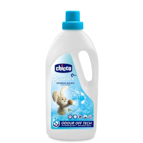Detergent lichid hipoalergenic CHICCO Sensitive, 1.5l, 27 spalari
