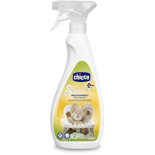Solutie vegana de curatare antibacteriana multisuprafete CHICCO Sensitive, 500ml