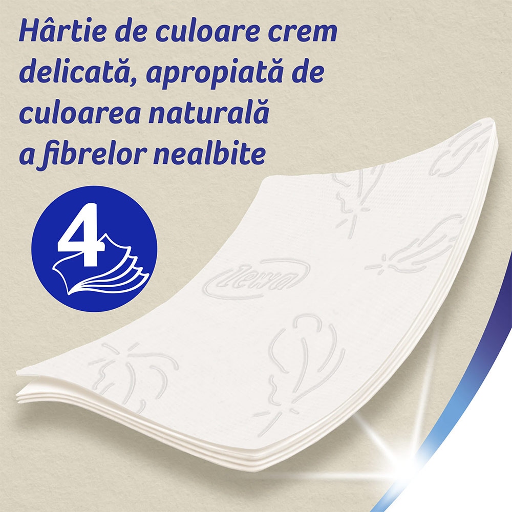 Hartie igienica ZEWA Exclusive Natural Soft, 4 straturi, 8 role