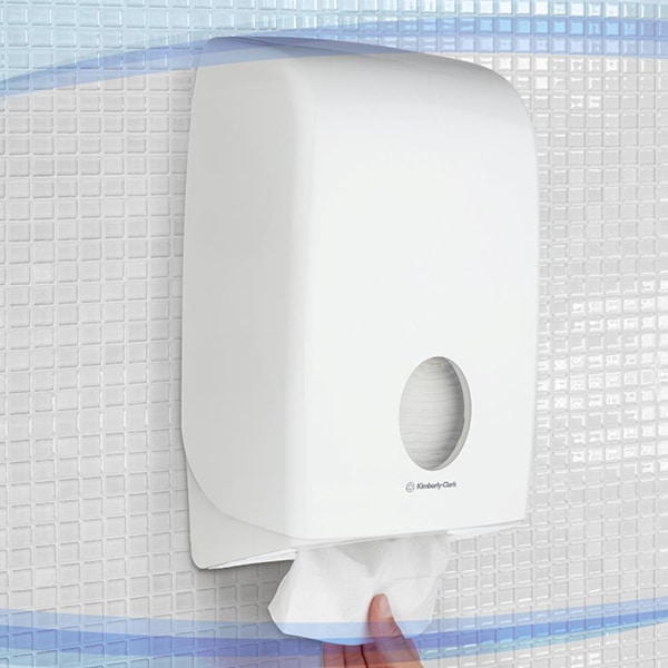 Dispenser prosoape de hartie AQUARIUS Kimberly-Clark 6945, plastic, alb