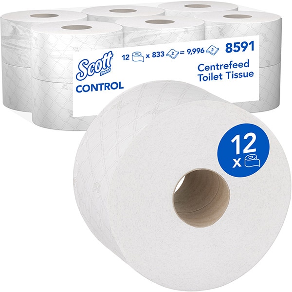Hartie igienica SCOTT Control, 2 straturi, 12 role