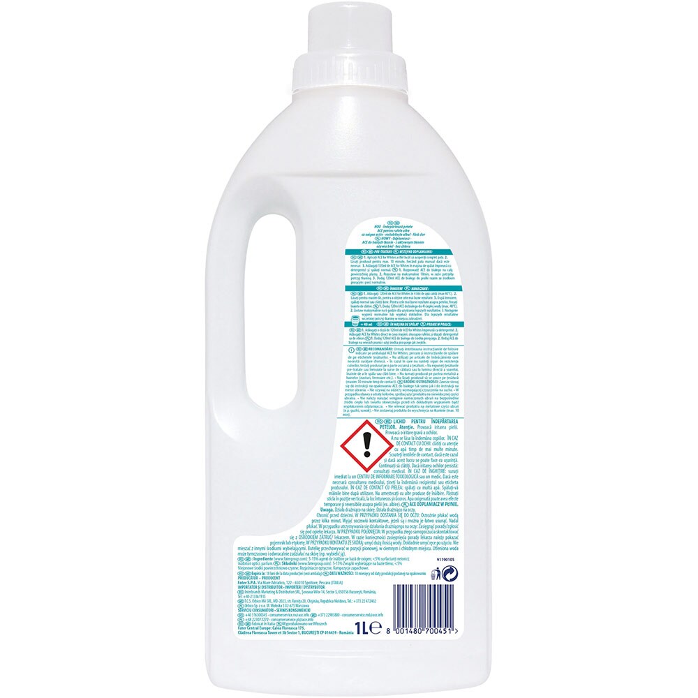 Solutie pentru indepartarea petelor ACE Whites, 1l