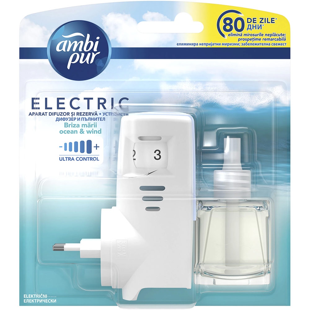 Odorizant de camera electric AMBI PUR Mono Ocean Mist, 20 ml