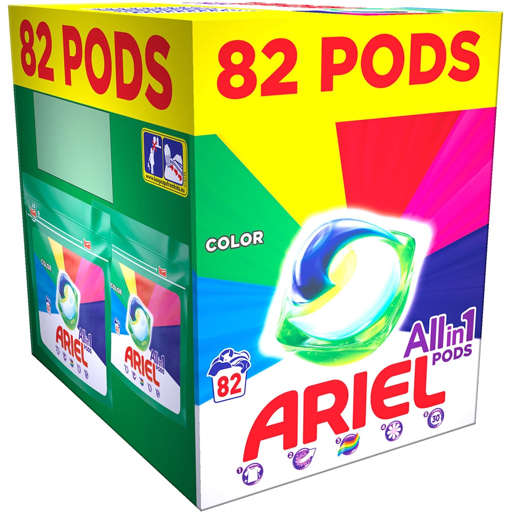 Detergent capsule ARIEL All in One PODS Color, 82 spalari