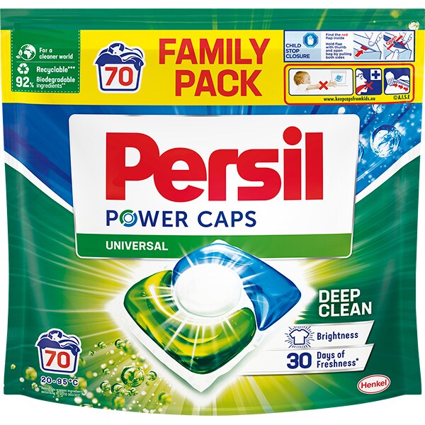 Detergent capsule PERSIL Power Caps Universal, 70 spalari