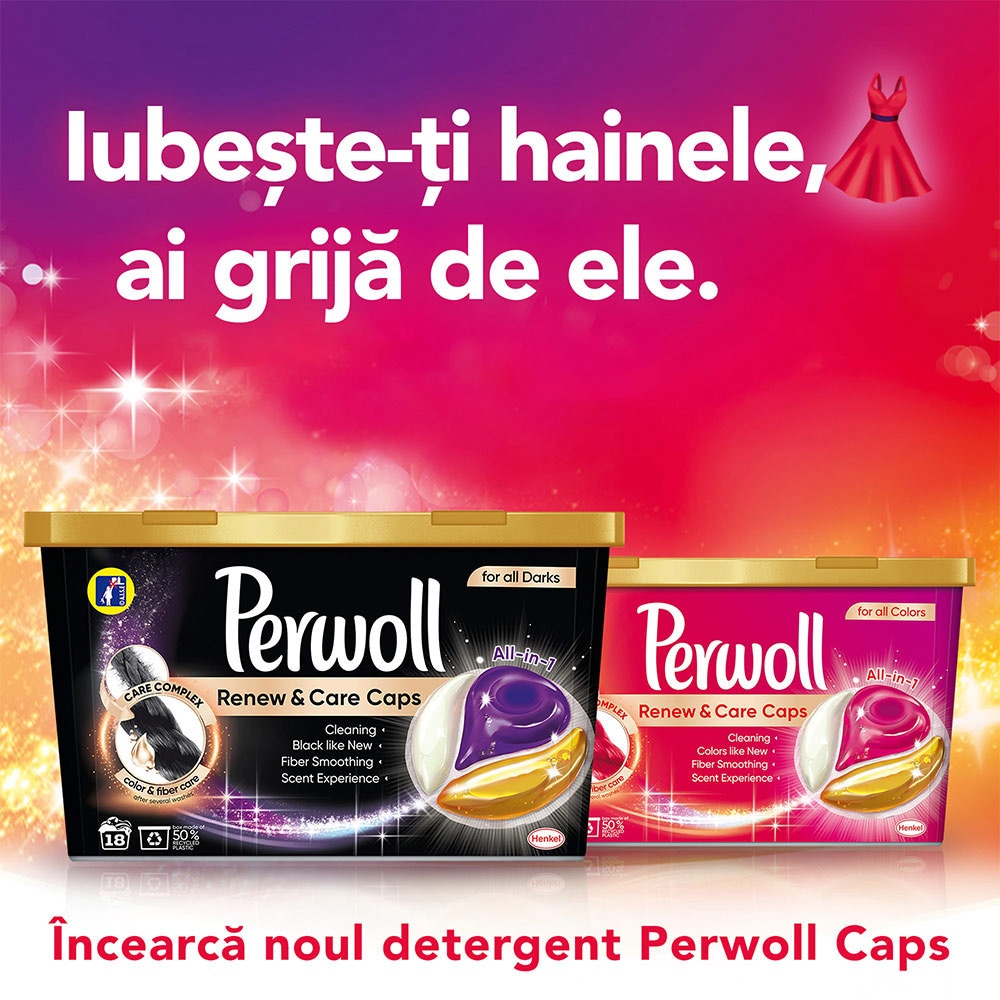 Detergent capsule PERWOLL Renew & Care Black, 27 capsule