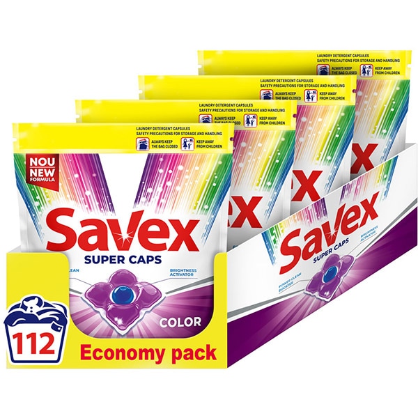 Detergent capsule SAVEX Super Caps Color, 112 spalari