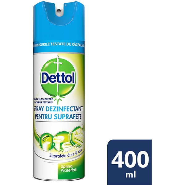 Spray dezinfectant suprafete DETTOL Spring Waterfall, 400 ml