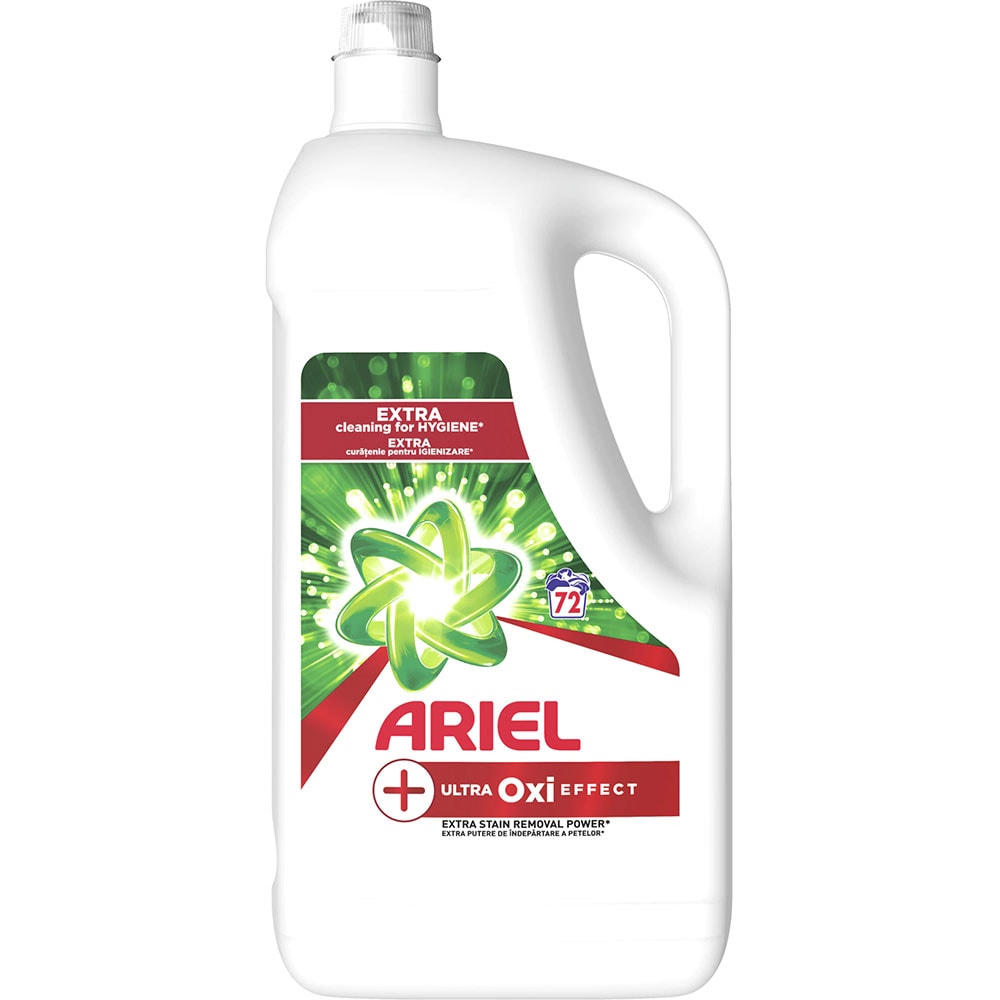 Detergent lichid ARIEL +Ultra Oxi Effect, 3.96 l, 72 spalari 