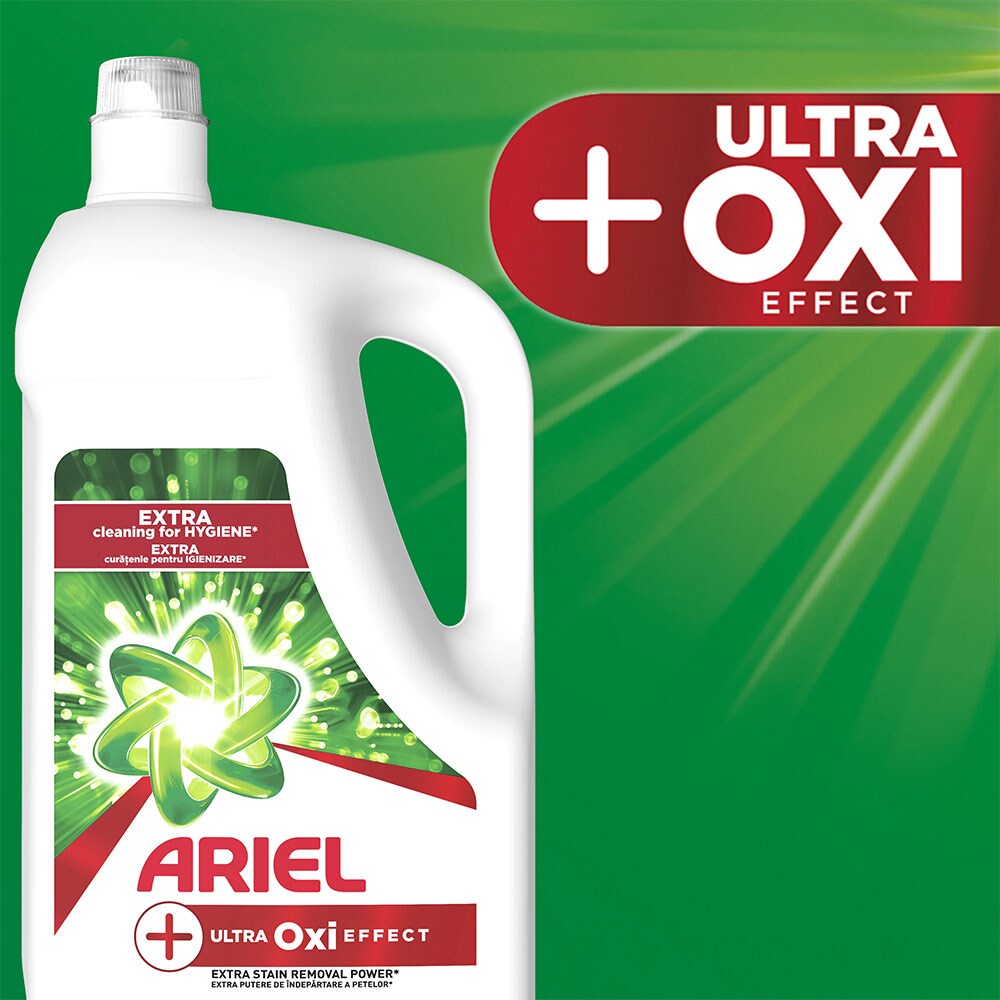 Detergent lichid ARIEL +Ultra Oxi Effect, 3.96 l, 72 spalari 