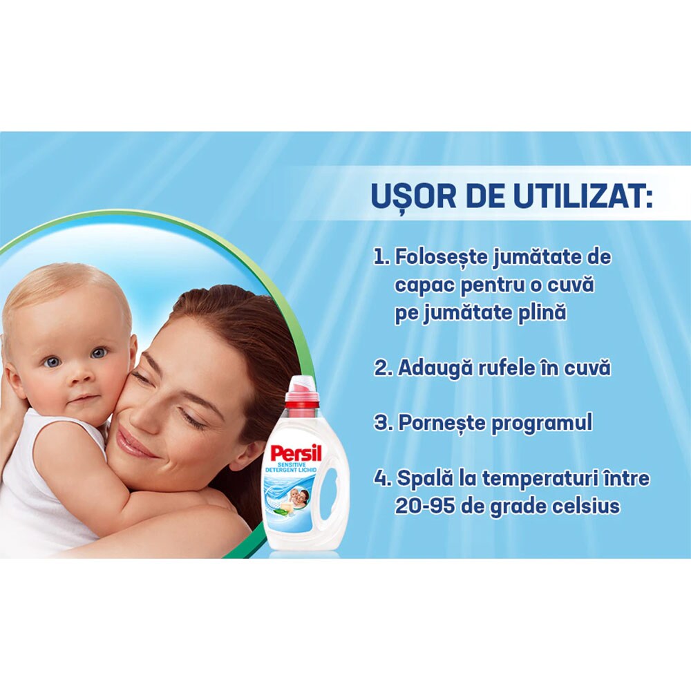 Detergent lichid PERSIL Sensitive Gel, 3 l, 60 spalari