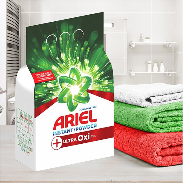 Detergent automat ARIEL +Ultra Oxi Effect, 7.2 kg, 72 spalari