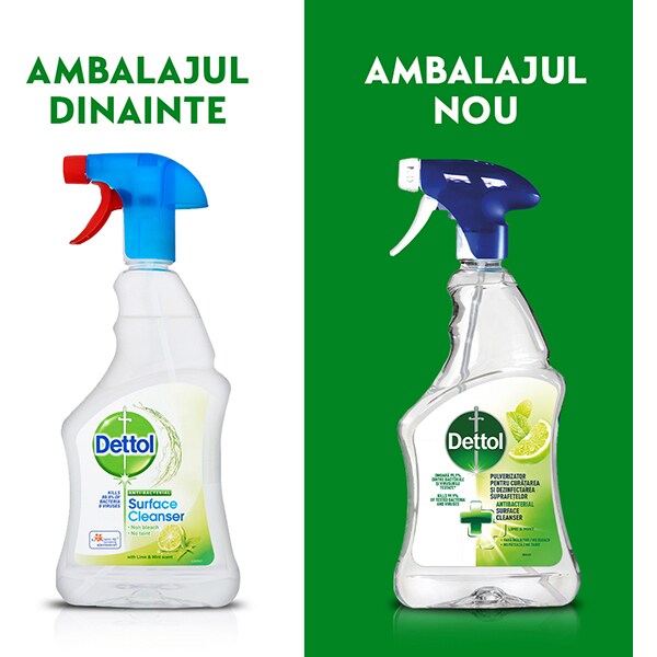 Spray dezinfectant DETTOL Surface Cleanser, Lime & Mint, 500 ml