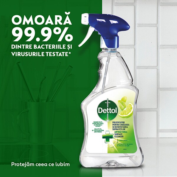 Spray dezinfectant DETTOL Surface Cleanser, Lime & Mint, 500 ml