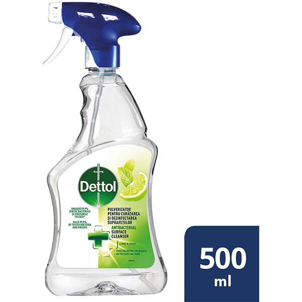 Spray dezinfectant DETTOL Surface Cleanser, Lime & Mint, 500 ml