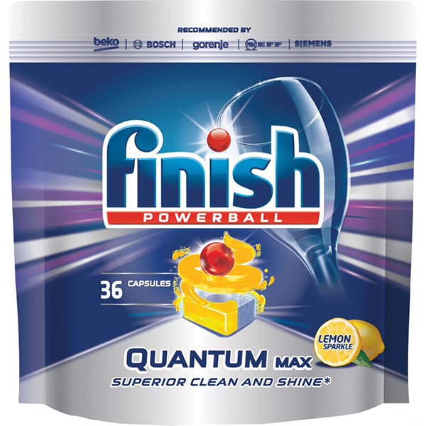 Detergent pentru masina de spalat vase FINISH Quantum Lamaie, 36 tablete