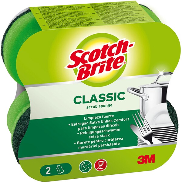 Burete de vase SCOTCH-BRITE MMBU1500, 2 bucati, verde