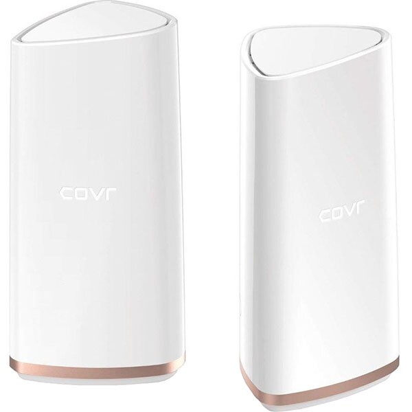 Sistem Wireless Mesh Gigabit D-LINK COVR-2202 AC2200, Tri-Band 400 + 867 + 867 Mbps, 2 Buc, alb