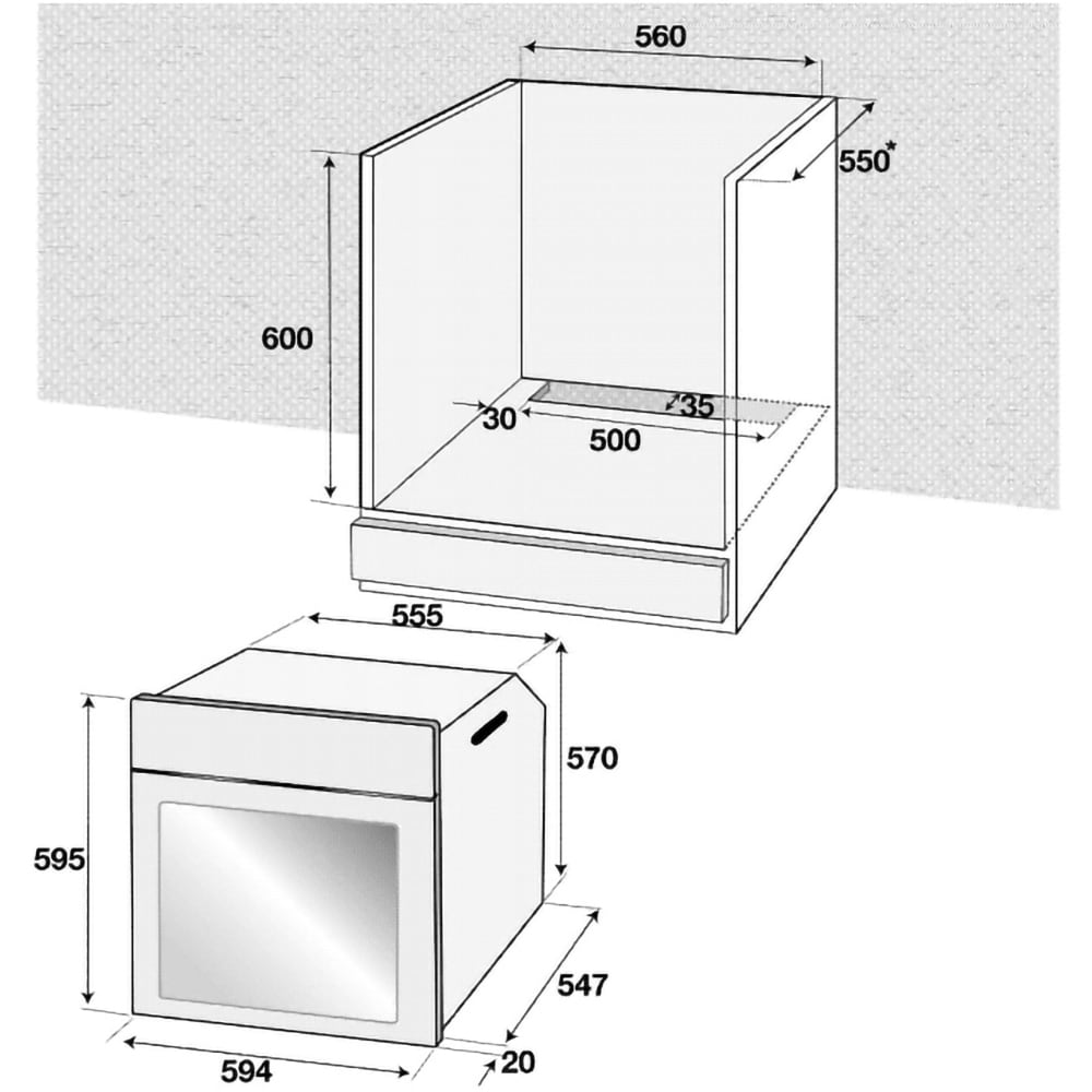 Cuptor incorporabil ARCTIC AROIM25603X, Electric, Autocuratare catalitica, 71 l, Clasa A, negru