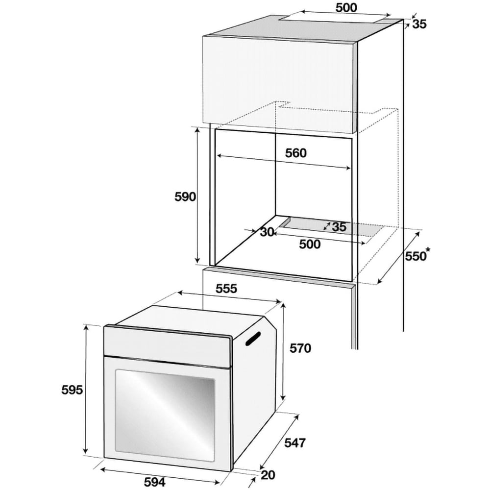 Cuptor incorporabil ARCTIC AROIM25603X, Electric, Autocuratare catalitica, 71 l, Clasa A, negru
