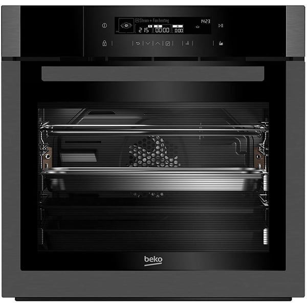 Cuptor incorporabil BEKO BIDM19500DXDS, Electric, Gatire cu abur, Autocuratare SteamShine, 71 l, Clasa A+, negru-inox