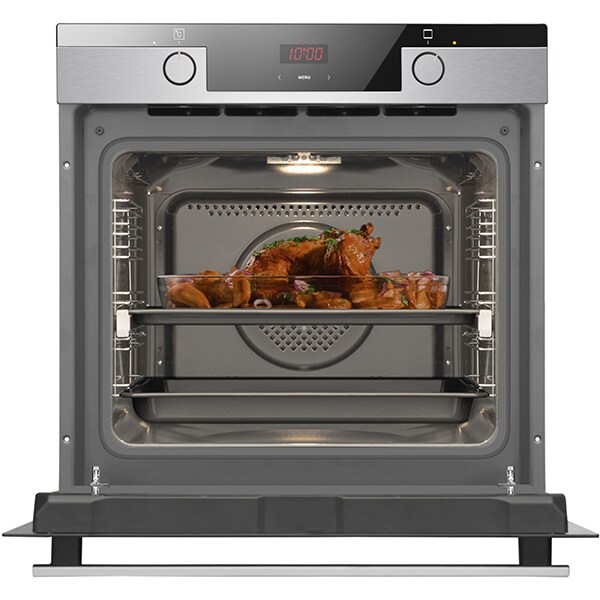 Cuptor incorporabil HANSA BOEIS694097, Electric, Autocuratare SteamCleaning, 77 l, Clasa A, inox