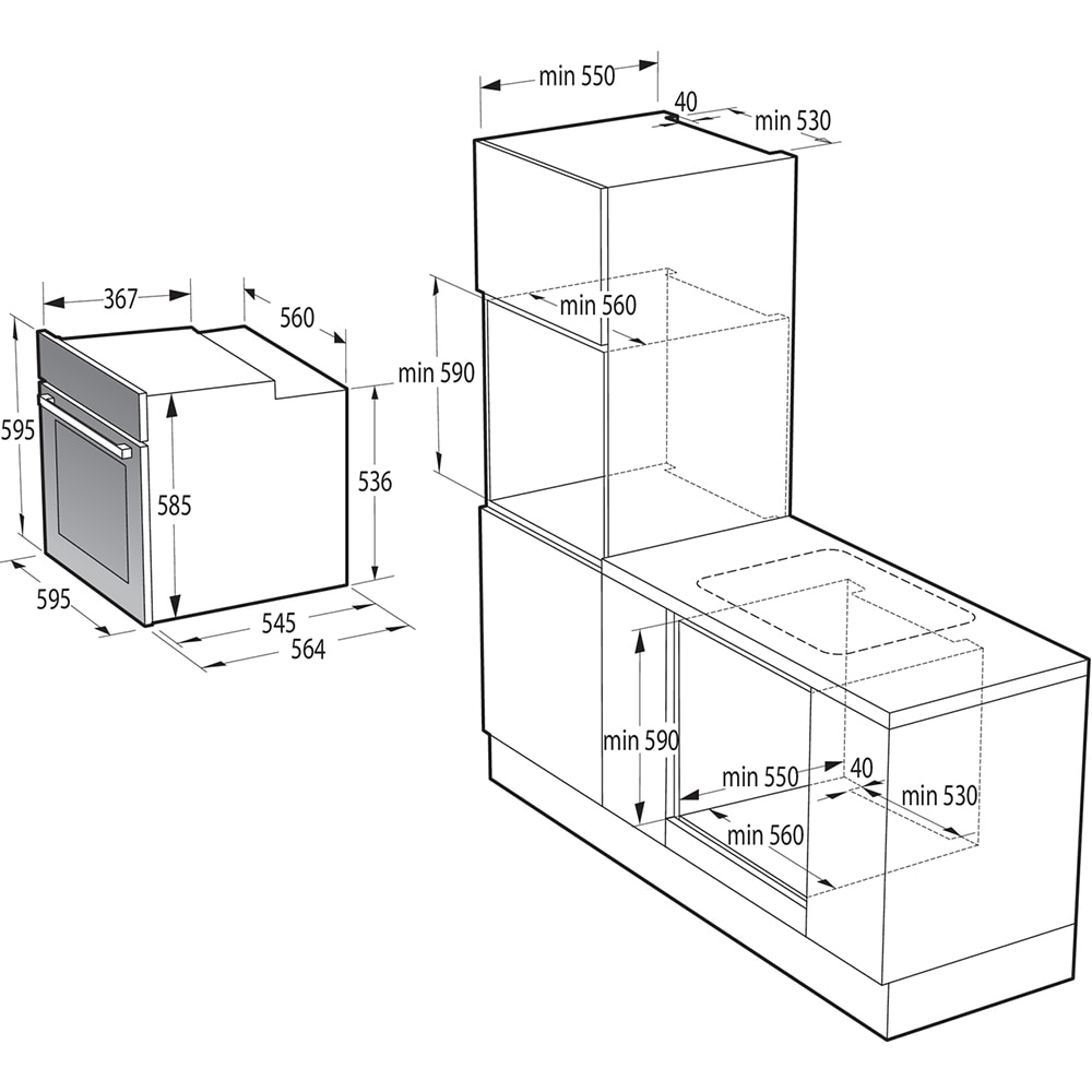 Cuptor incorporabil GORENJE BPSA6747A08BG, Electric, Autocuratare Pirolitica, 77 l, Clasa A+, negru