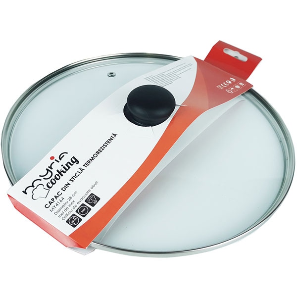 Capac MYRIA MY4164, 28cm, sticla, transparent
