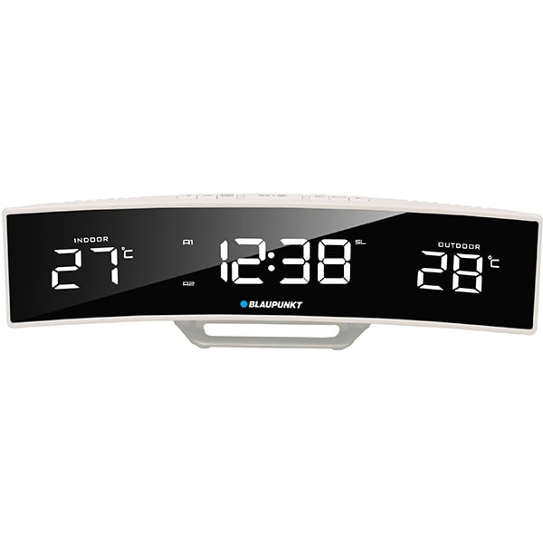 Radio cu ceas BLAUPUNKT CR12WH, FM, Termometru, alb