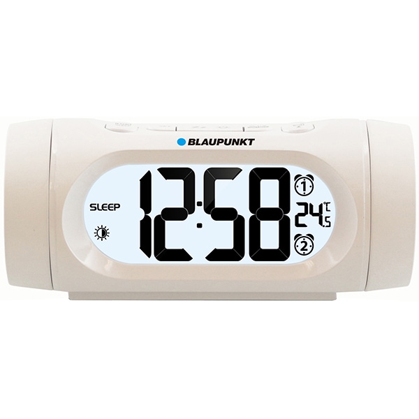 Radio cu ceas BLAUPUNKT CR9WH, FM, Incarcator USB, Termometru, alb