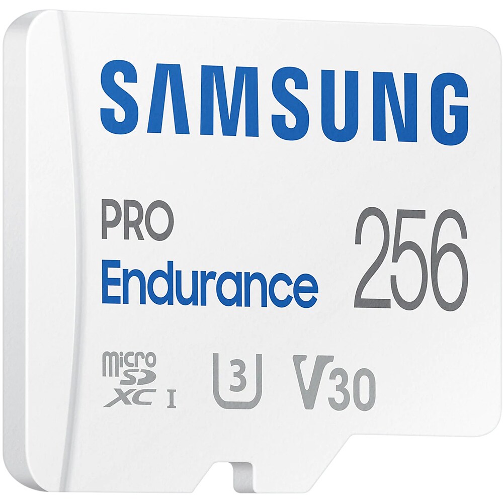 Card de memorie SAMSUNG PRO Endurance, microSDXC, 256GB, 100MB/s, clasa 10/U3/V30, UHS-I, adaptor