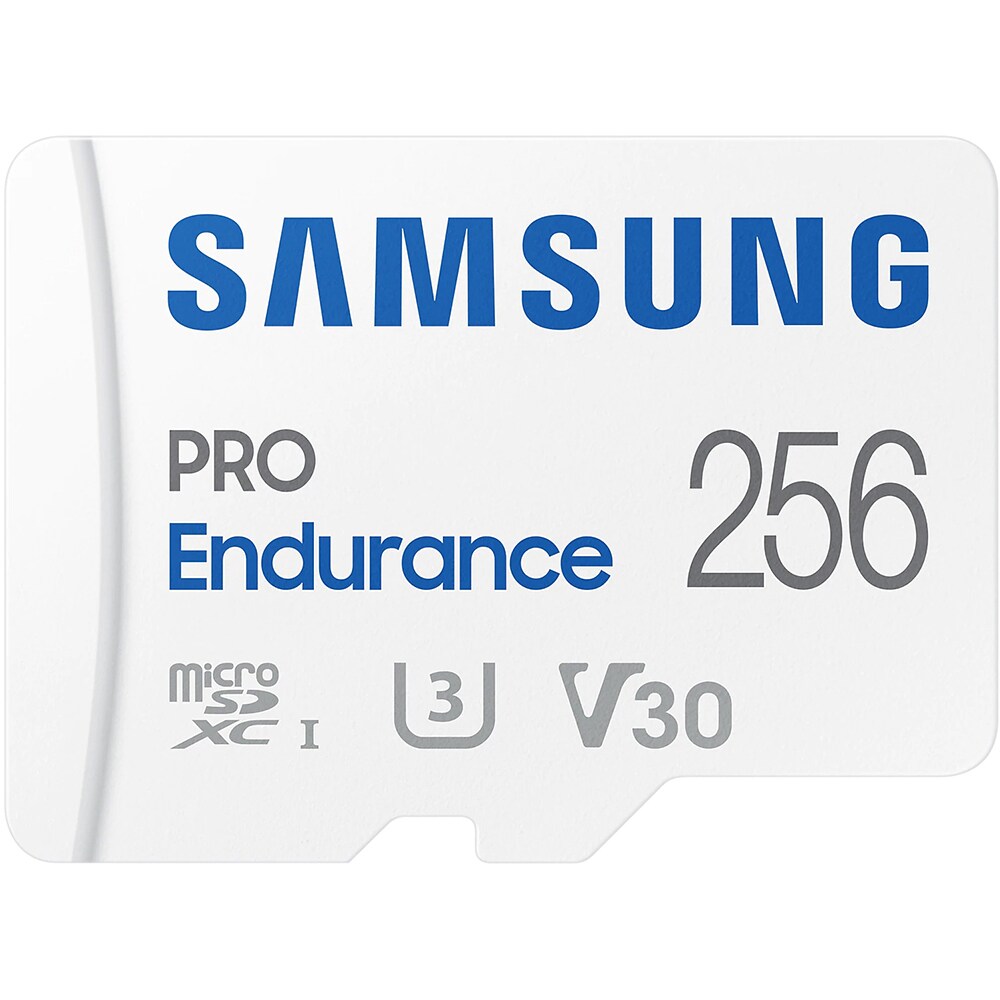 Card de memorie SAMSUNG PRO Endurance, microSDXC, 256GB, 100MB/s, clasa 10/U3/V30, UHS-I, adaptor