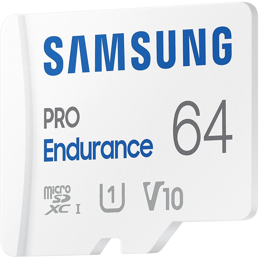 Card de memorie SAMSUNG PRO Endurance, microSDXC, 64GB, 100MB/s, clasa 10/U1/V10, UHS-I, adaptor