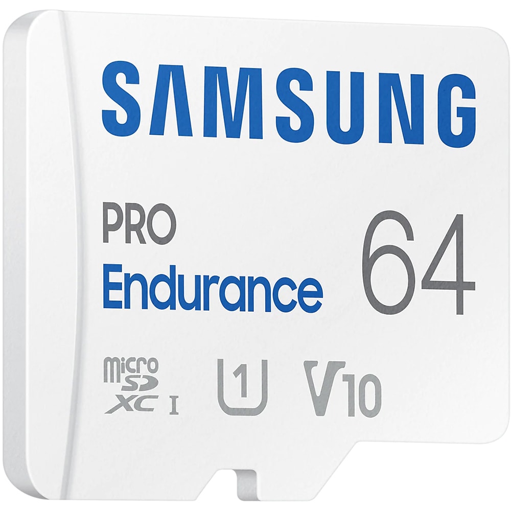 Card de memorie SAMSUNG PRO Endurance, microSDXC, 64GB, 100MB/s, clasa 10/U1/V10, UHS-I, adaptor