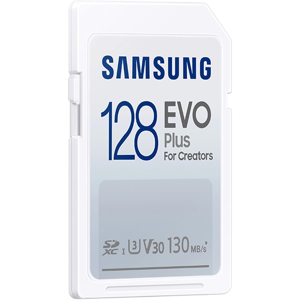 Card de memorie SAMSUNG EVO Plus, SDXC, 128GB, 130MB/s, clasa 10/U3/V30, UHS-I