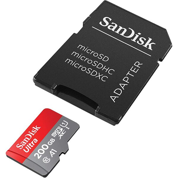 Card de memorie SANDISK Ultra microSDXC 200GB, Clasa 10 A1 UHS-I, 100MBs, adaptor