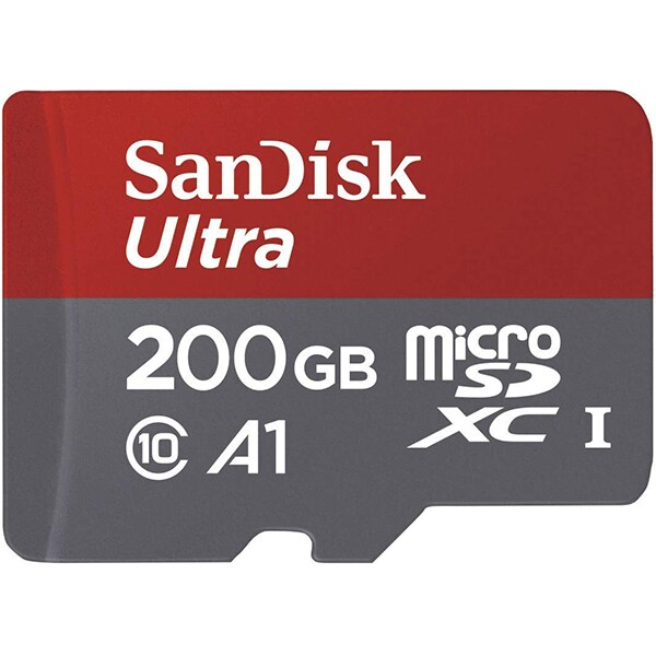 Card de memorie SANDISK Ultra microSDXC 200GB, Clasa 10 A1 UHS-I, 100MBs, adaptor