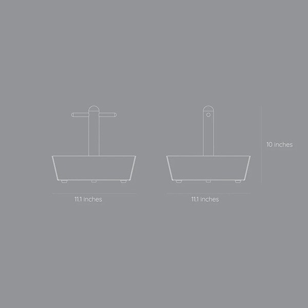 Tava fructe SPIN Cora, 28.2 x 28.2 cm, metal-lemn, Negru