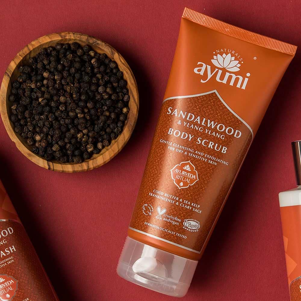 Exfoliant pentru corp AYUMI Sandalwood, 200ml 