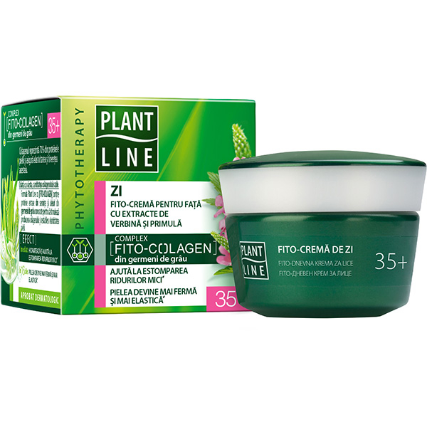 Crema antirid de zi cu extract de verbina PLANT LINE, 35+, 45ml