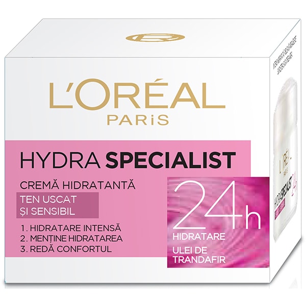 Crema de fata pentru ten uscat L'OREAL PARIS Hydra Specialist, 50ml