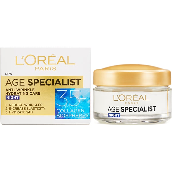 Crema de noapte antirid L'OREAL PARIS Age Specialist 35+, 50ml