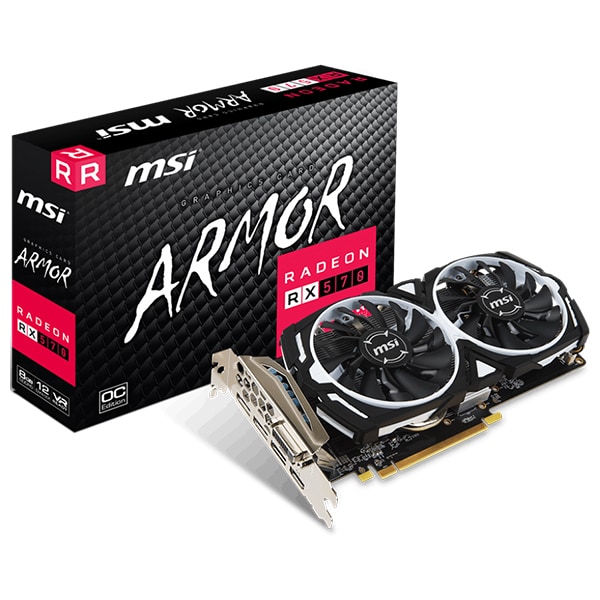 Placa video MSI AMD Radeon RX 570 ARMOR 8G OC, 8GB GDDR5, 256bit, RX 570 ARMOR 8G OC