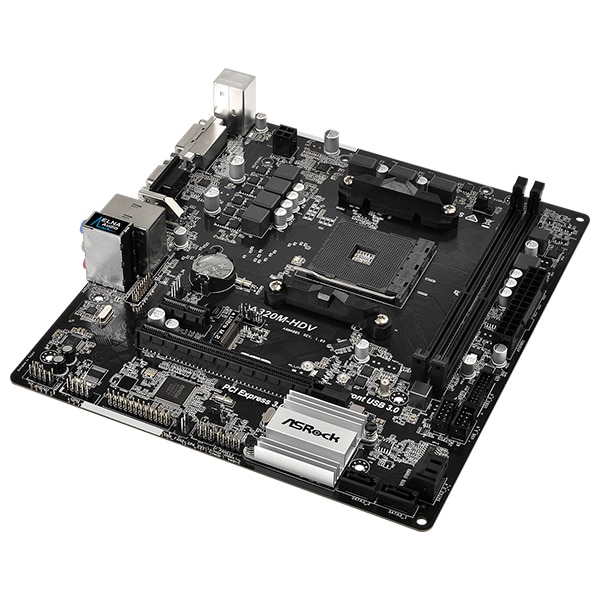 Placa de baza ASROCK A320M-HDV, socket AM4, 2xDDR4, 4xSATA3, mATX