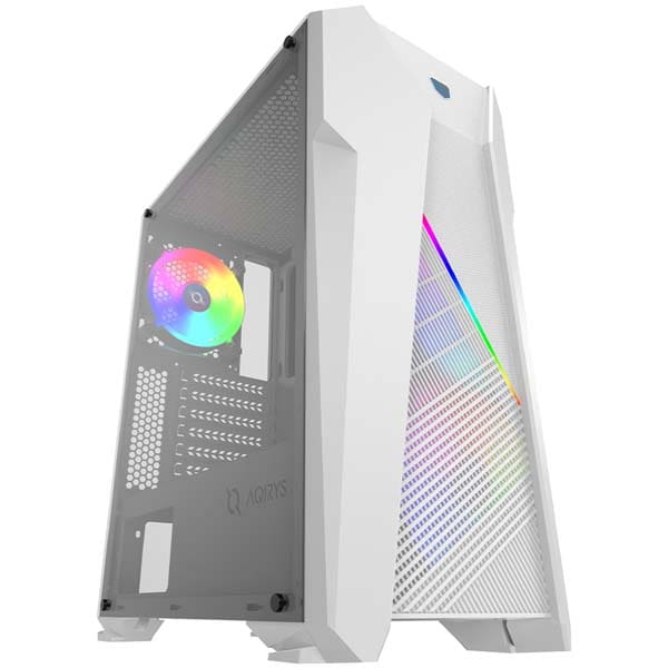 Carcasa PC AQIRYS Canopus ARGB, USB 3.0, fara sursa, alb