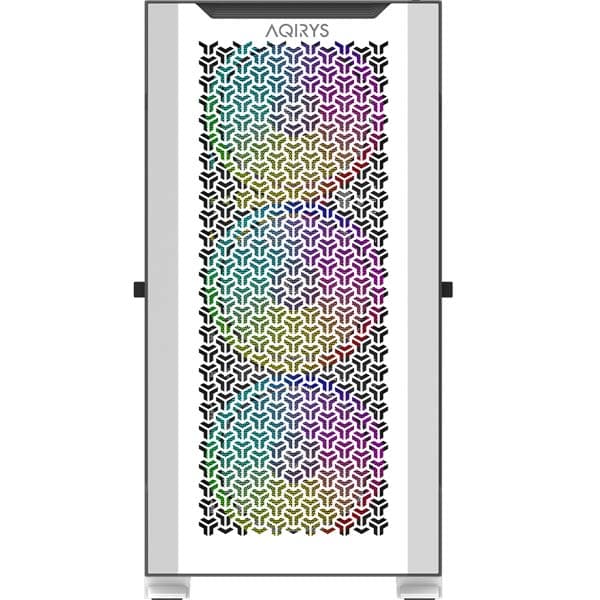 Carcasa PC AQIRYS Aquilla White, USB 3.0, fara sursa, ARGB, alb
