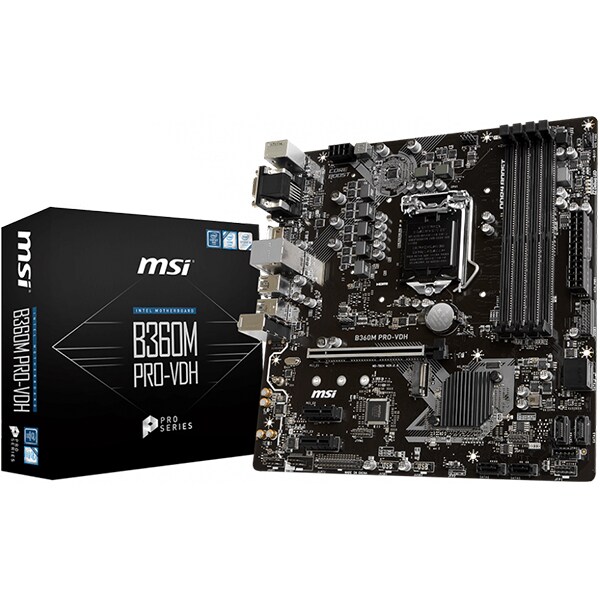 Placa de baza MSI B360M PRO-VDH, Socket 1151, mATX