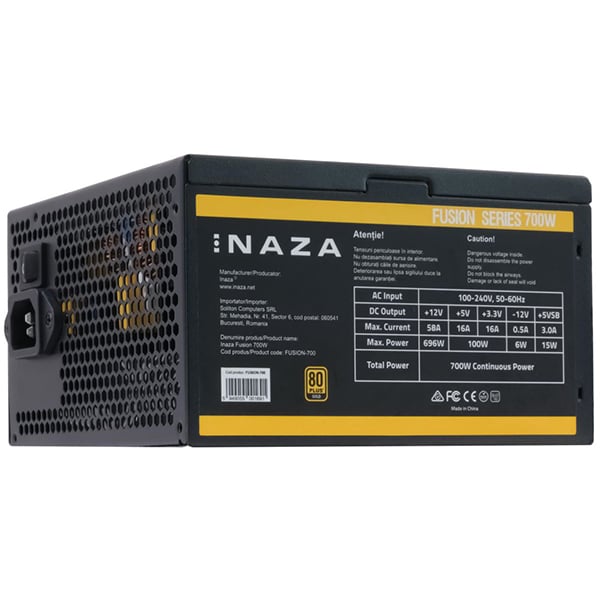 Sursa PC INAZA Fusion, 700W, 120mm, 80 Plus Gold