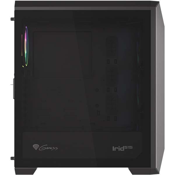 Carcasa PC GENESIS Irid 515 ARGB Midi, USB 3.0, fara sursa, negru