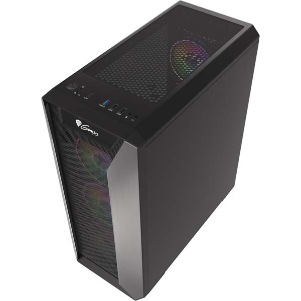 Carcasa PC GENESIS Irid 515 ARGB Midi, USB 3.0, fara sursa, negru